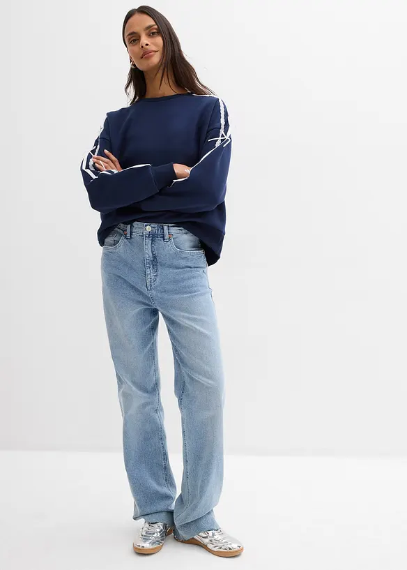 Oversized sweatshirt i myk bomullsmiks, bonprix