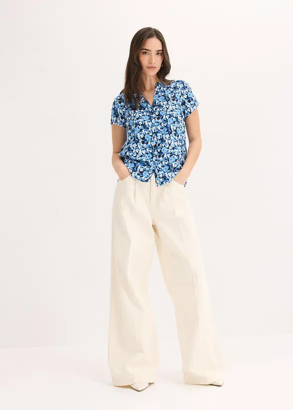 Kortermet bluse i 100% viskose, bonprix
