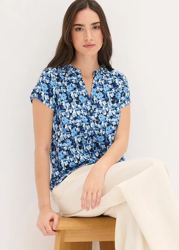 Kortermet bluse i 100% viskose, bonprix