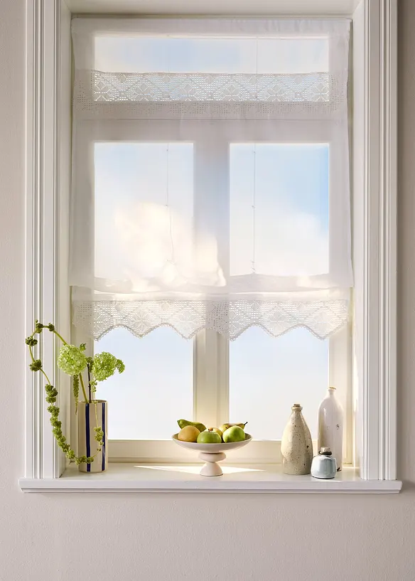 Liftgardin med heklet kant, bonprix