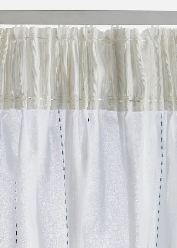 Gardin med vevd stripem&oslash;nster (1-pack), bonprix