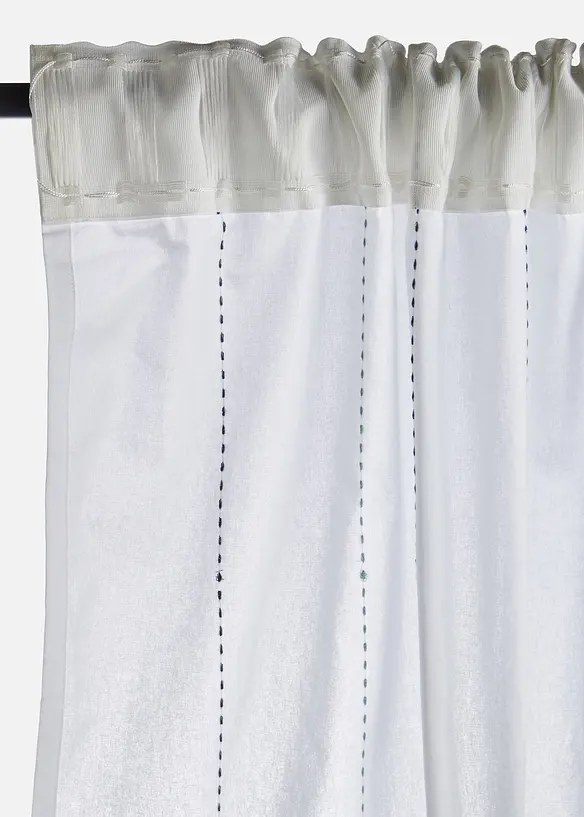 Gardin med vevd stripem&oslash;nster (1-pack), bonprix