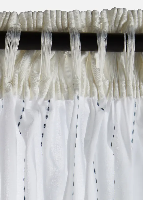 Gardin med vevd stripem&oslash;nster (1-pack), bonprix