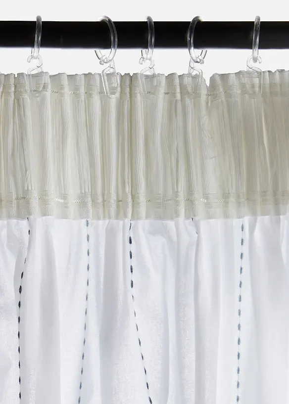 Gardin med vevd stripem&oslash;nster (1-pack), bonprix