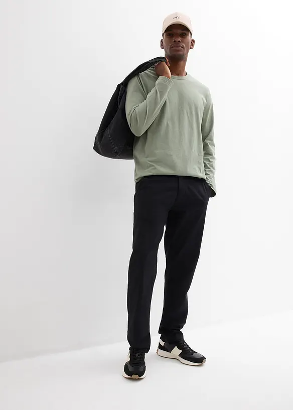 Regular Fit chinos av 100% lin, Straight, bonprix