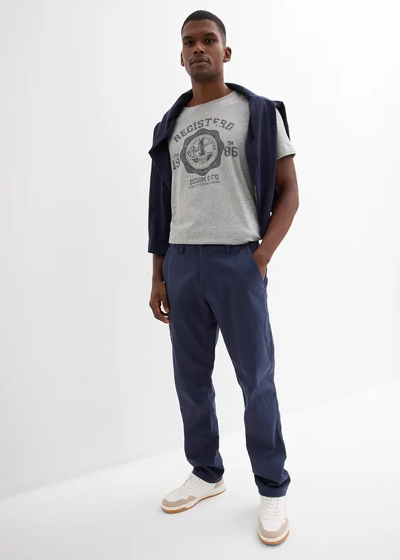 Regular Fit chinos av 100% lin, Straight, bonprix