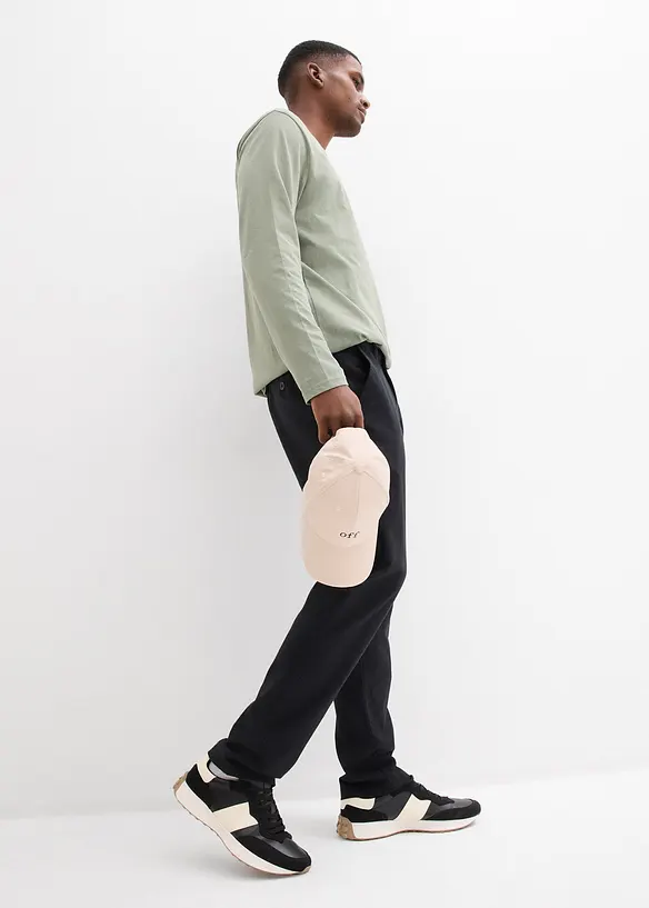 Regular Fit chinos av 100% lin, Straight, bonprix