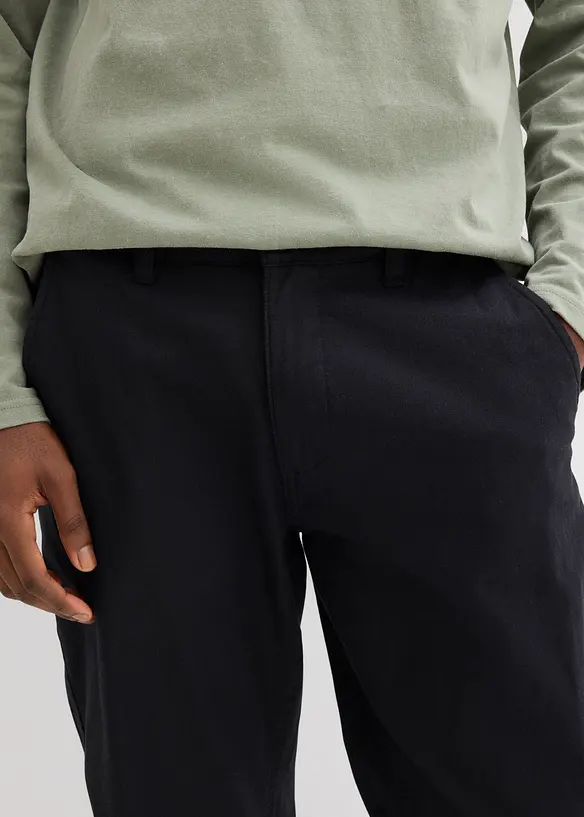 Regular Fit chinos av 100% lin, Straight, bonprix