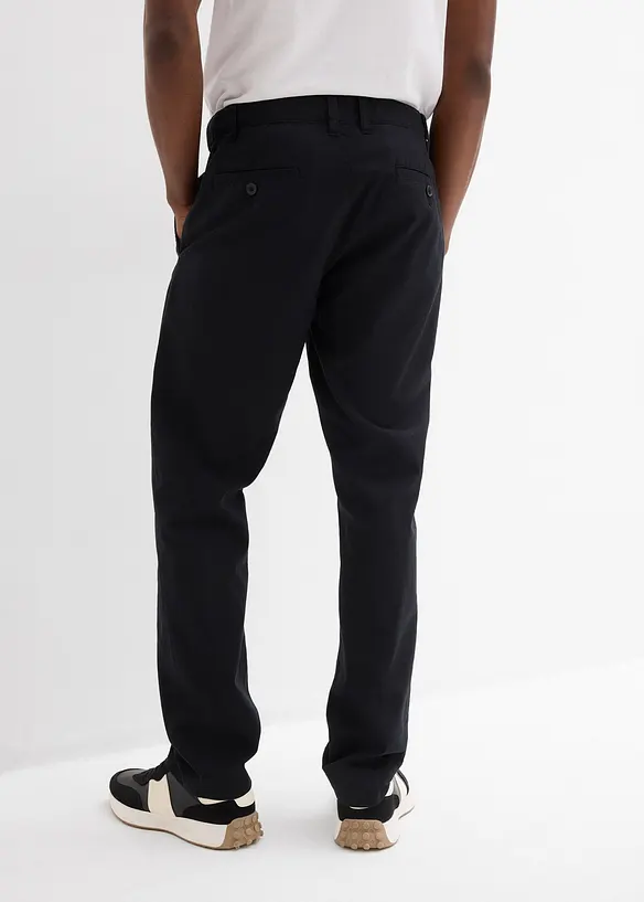 Regular Fit chinos av 100% lin, Straight, bonprix