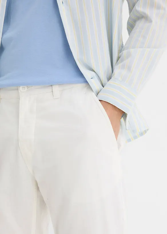 Regular Fit chinos av 100% lin, Straight, bonprix