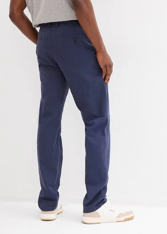 Regular Fit chinos av 100% lin, Straight, bonprix