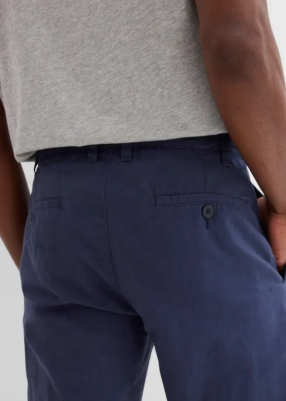 Regular Fit chinos av 100% lin, Straight, bonprix