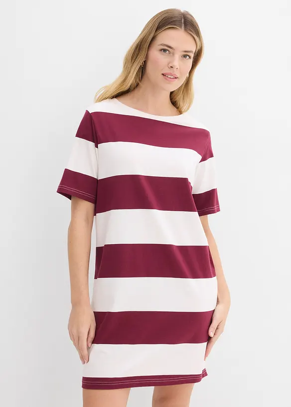 Kjole i &oslash;kologisk bomull og boxy modell, bonprix