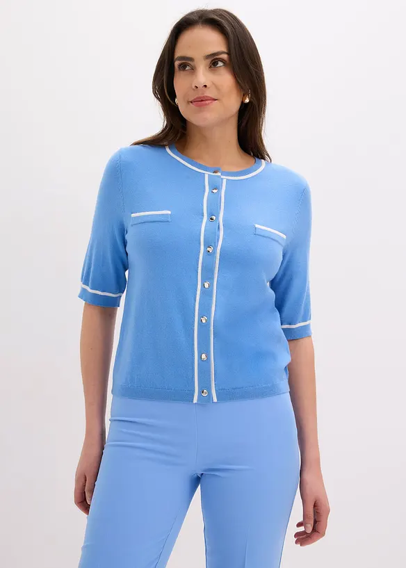 Strikkejakke med viskose, bonprix