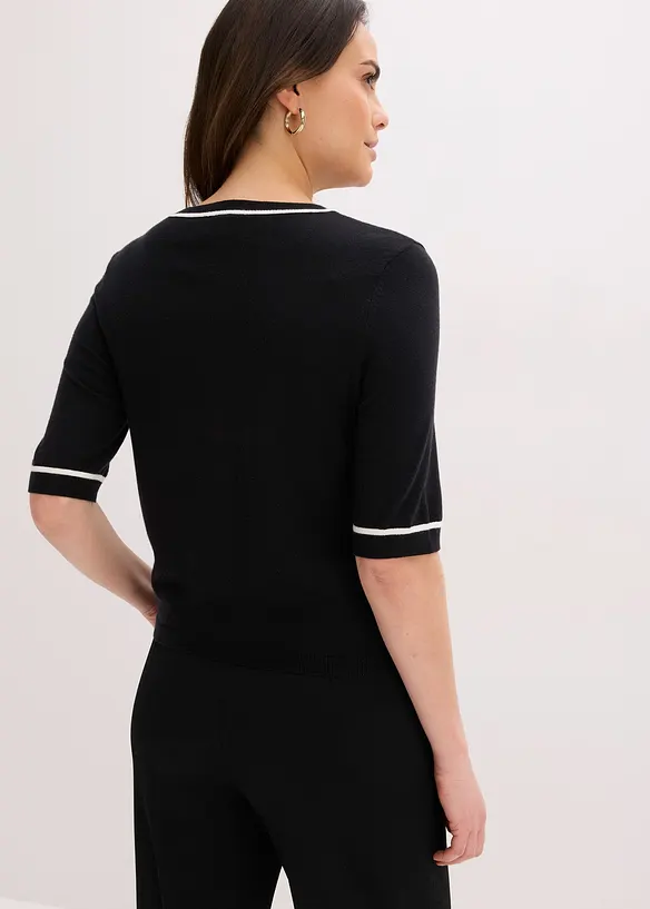 Strikkejakke med viskose, bonprix