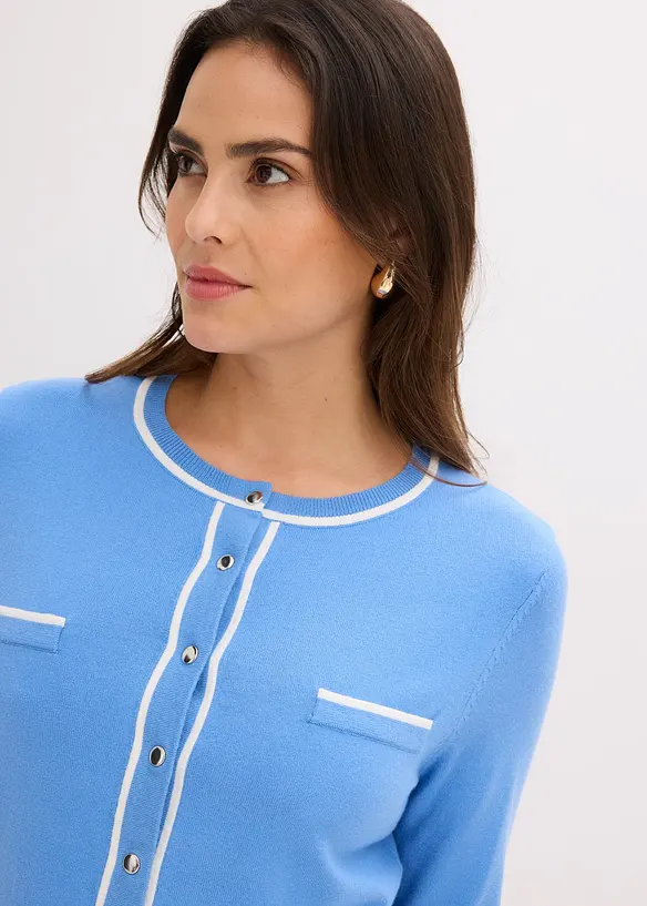 Strikkejakke med viskose, bonprix