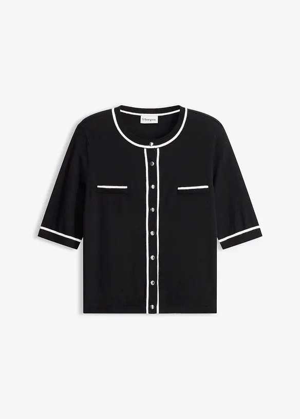 Strikkejakke med viskose, bonprix