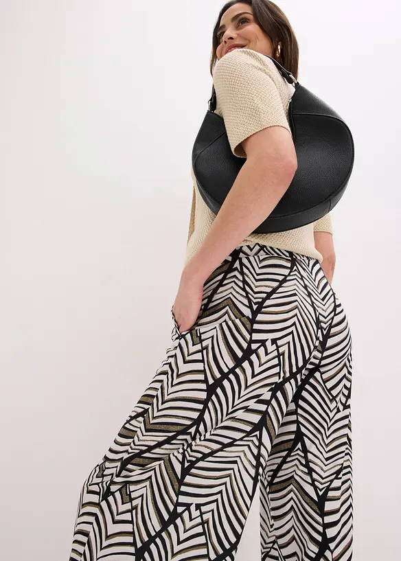 Jerseybukse med vide ben, bonprix