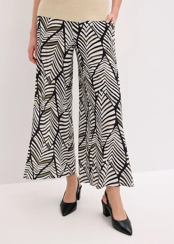 Jerseybukse med vide ben, bonprix