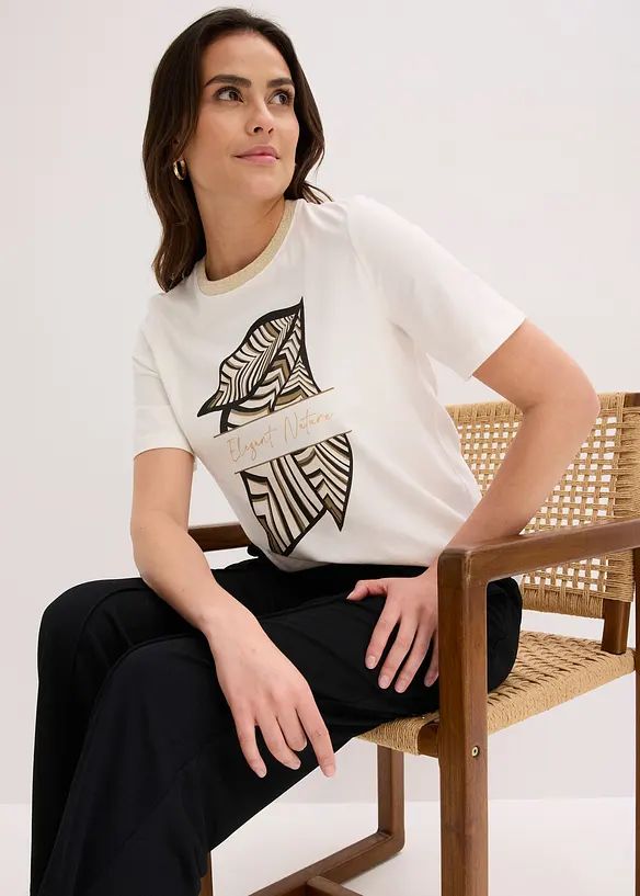 Topp i &oslash;kologisk bomull, bonprix