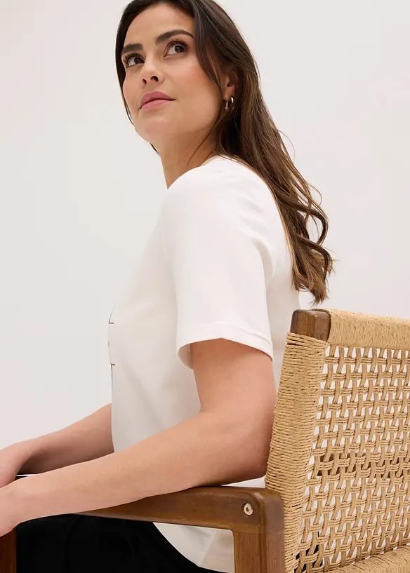 Topp i &oslash;kologisk bomull, bonprix