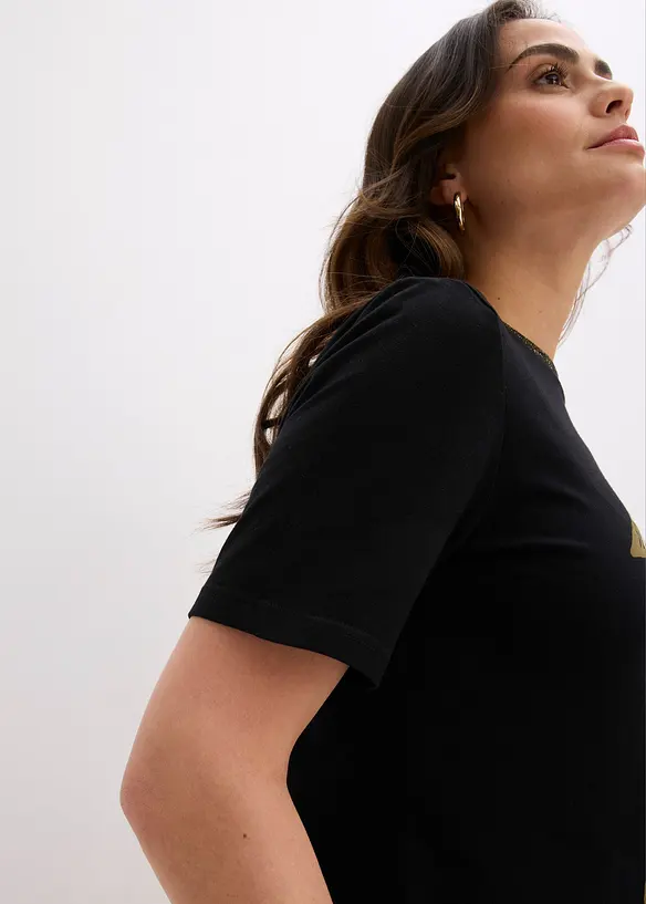 Topp i &oslash;kologisk bomull, bonprix