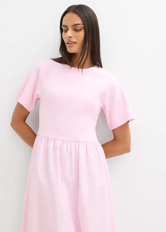 Midikjole i 100% bomull, bonprix