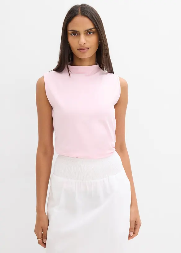 Topp i elastisk bomullsmiks, bonprix