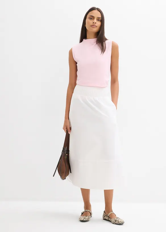 Topp i elastisk bomullsmiks, bonprix