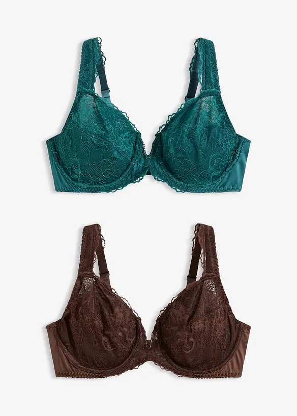 B&oslash;yle-BH med glanseffekt (2-pack), bonprix