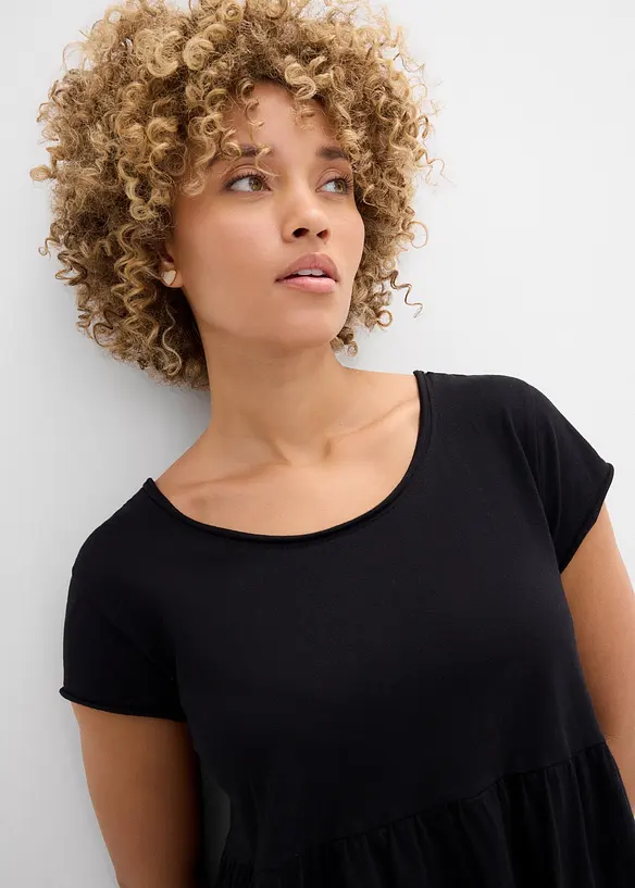 Midikjole i 100% &oslash;kologisk bomull, bonprix