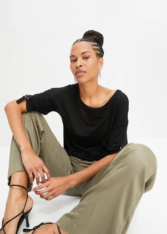 T-skjorte med b&aring;thals, bonprix