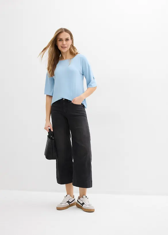 T-skjorte med b&aring;thals, bonprix