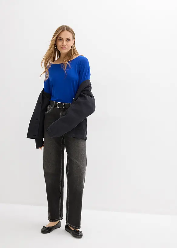 T-skjorte med b&aring;thals, bonprix