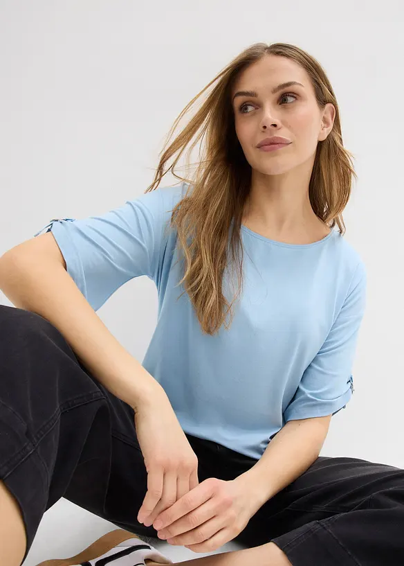 T-skjorte med b&aring;thals, bonprix