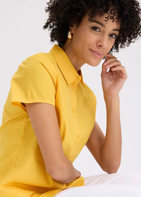 Kortermet bluse i poplin, bonprix