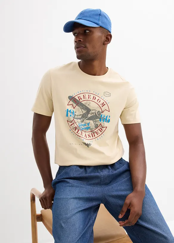 T-skjorte i 100% &oslash;kologisk bomull, bonprix