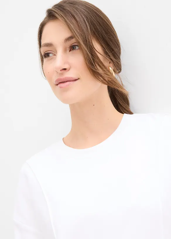 Oversized topp i 100% &oslash;kologisk bomull, bonprix