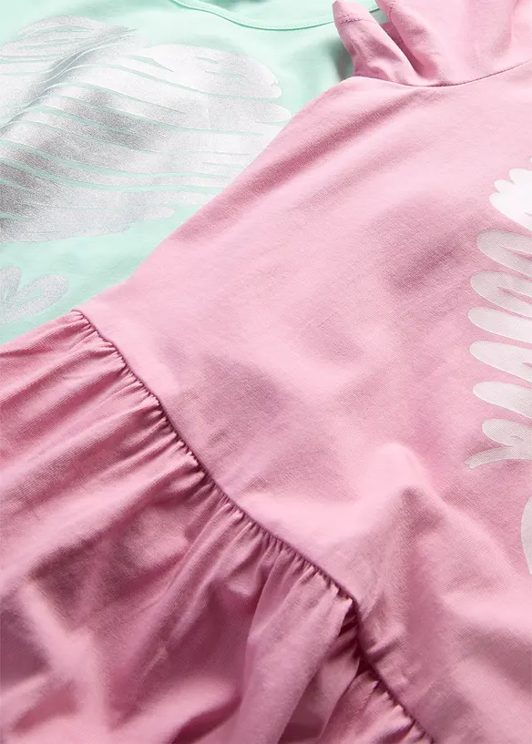 Jerseykjole i 100% &oslash;kologisk bomull (2-pack), bonprix