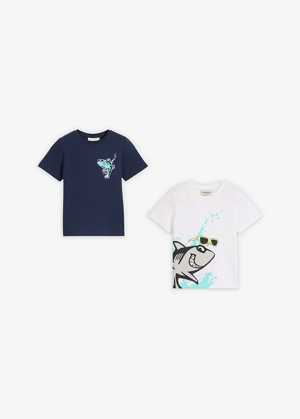 T-skjorte i 100% &oslash;kologisk bomull (2-pack), bonprix