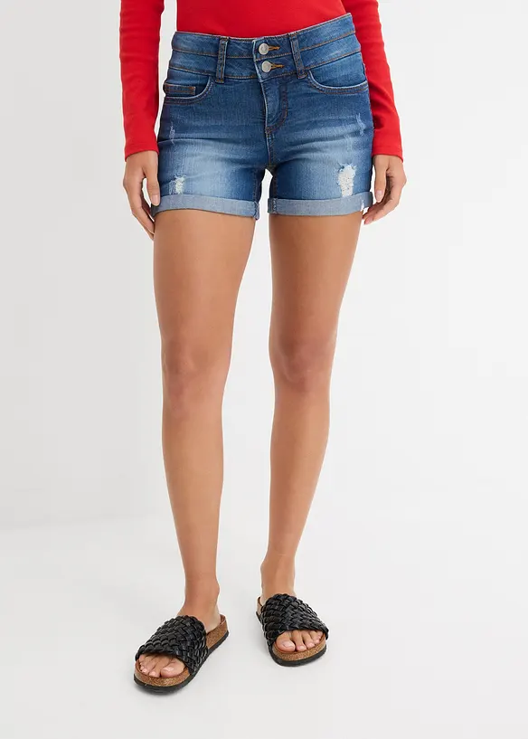 Denimshorts Mid Waist, bonprix