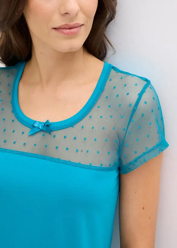 Kort nattkjole i &oslash;kologisk bomull, bonprix