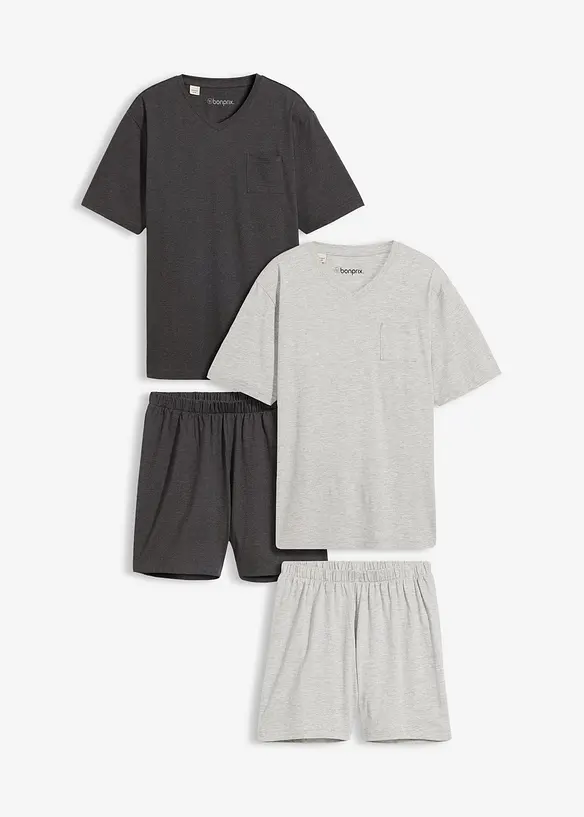 Kort pyjamas med bomull (4-delt sett), bonprix