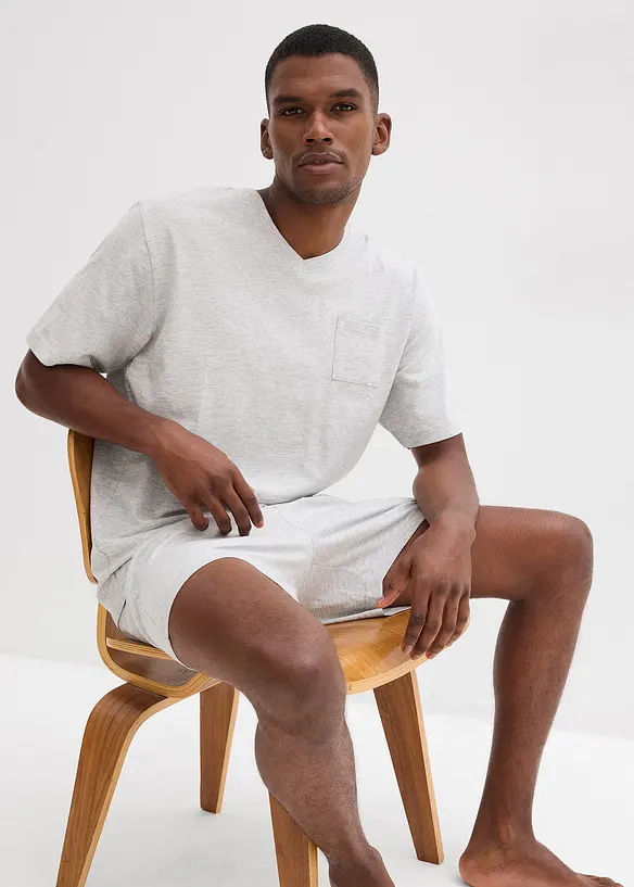 Kort pyjamas med bomull (4-delt sett), bonprix