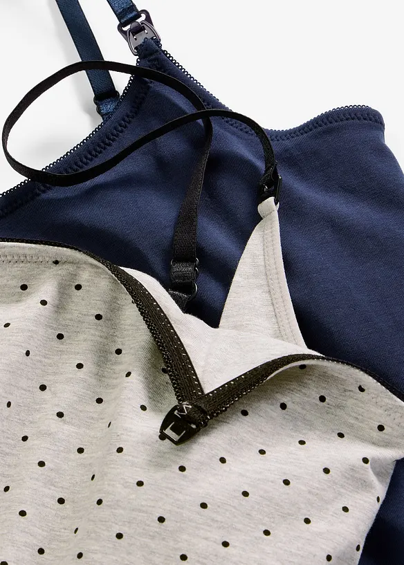 Ammetopp med &oslash;kologisk bomull (2-pack), bonprix