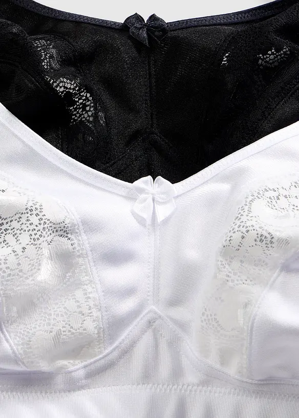 Avlastnings-BH uten spiler med vatterte stropper (2-pack), bonprix