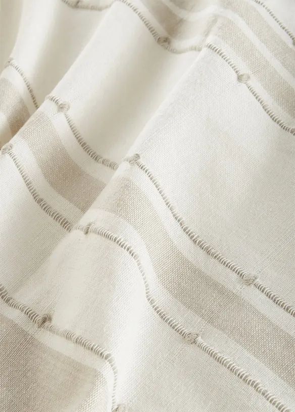 Gardin i &oslash;kologisk bomull med stripem&oslash;nster (1-pack), bonprix