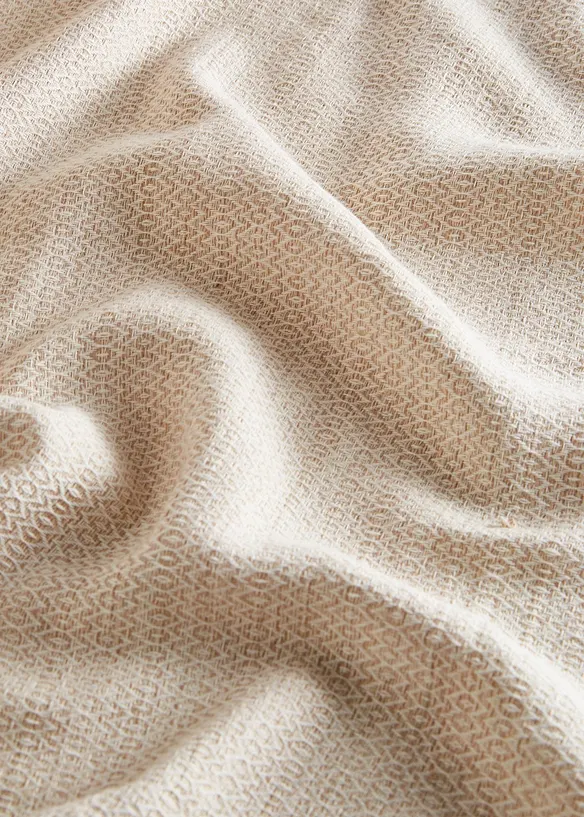 Gardin i strukturmateriale i &oslash;kologisk bomull (1-pack), bonprix