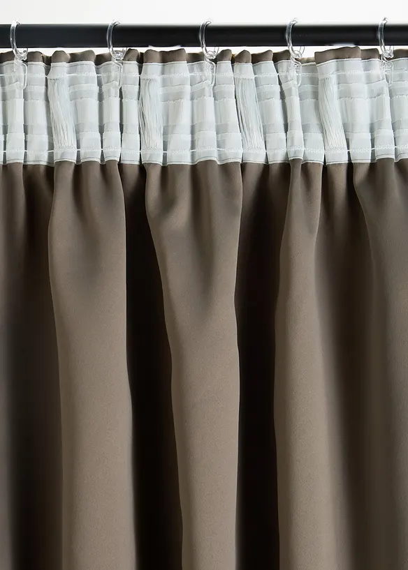 M&oslash;rkleggingsgardin med glanstrykk (1-pack), bonprix