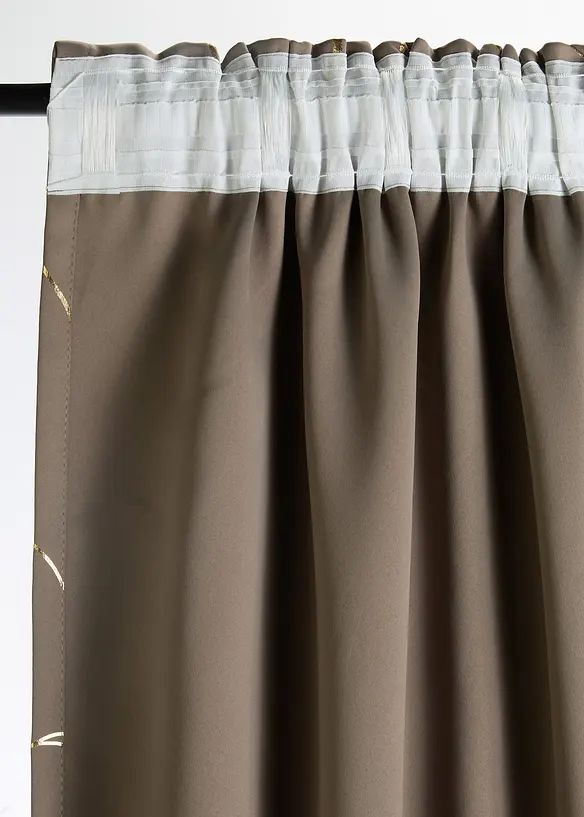 M&oslash;rkleggingsgardin med glanstrykk (1-pack), bonprix